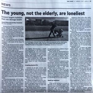 Young, not elderly, are loneliest