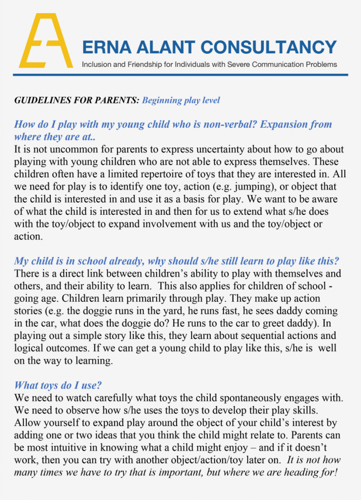 Play Guidelines for Parents